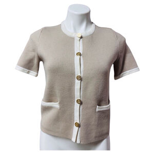 Truth Republic Tan Button Front Cardigan Sweater XS